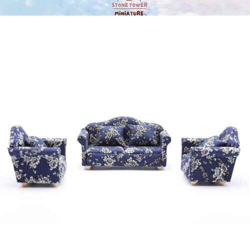 Miniature Blue Sofa Chairs
