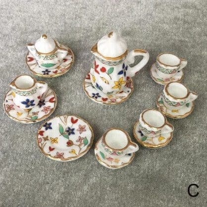 Dollhouse Porcelain Tea Set