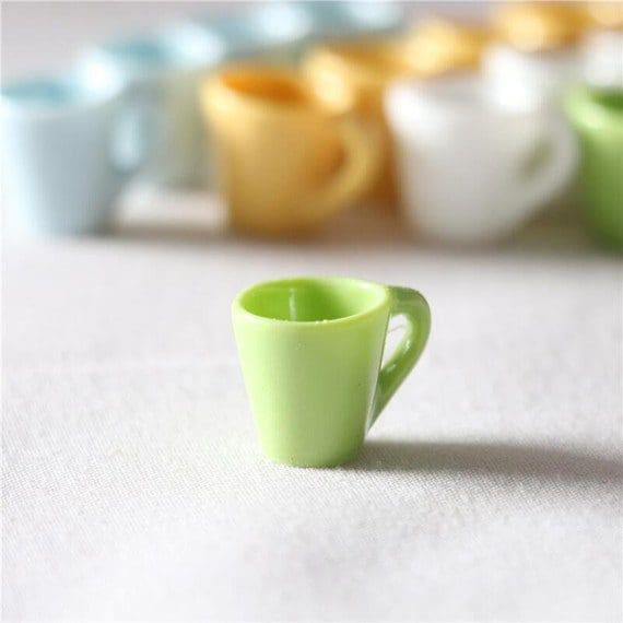 4PCS Miniature Dollhouse Mug Cups