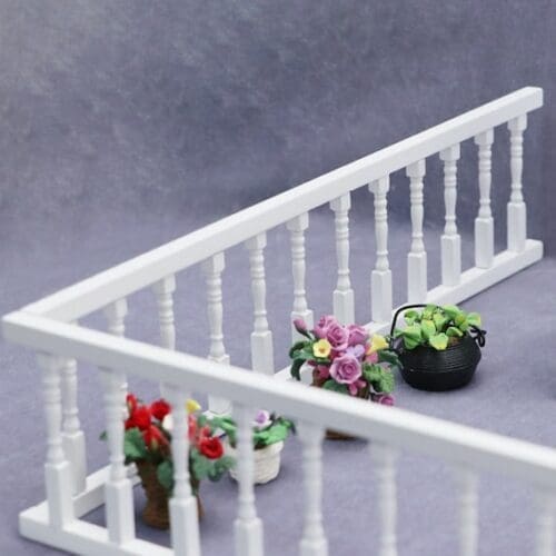 Miniature Wooden White Railing