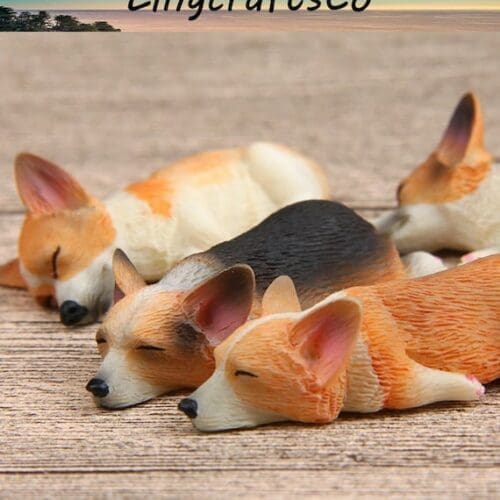 Miniature Sleeping Welsh Corgi