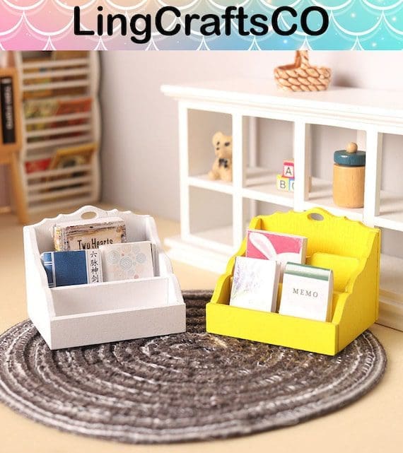 Miniature Dollhouse Storage Rack