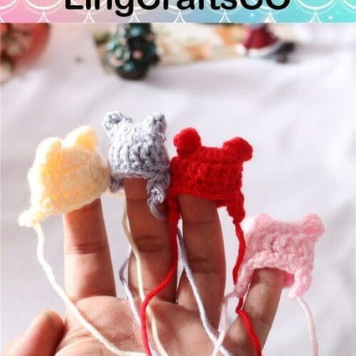 Miniature Knitted Cartoon Ear Hat