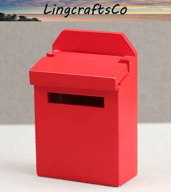 Miniature wooden mailbox