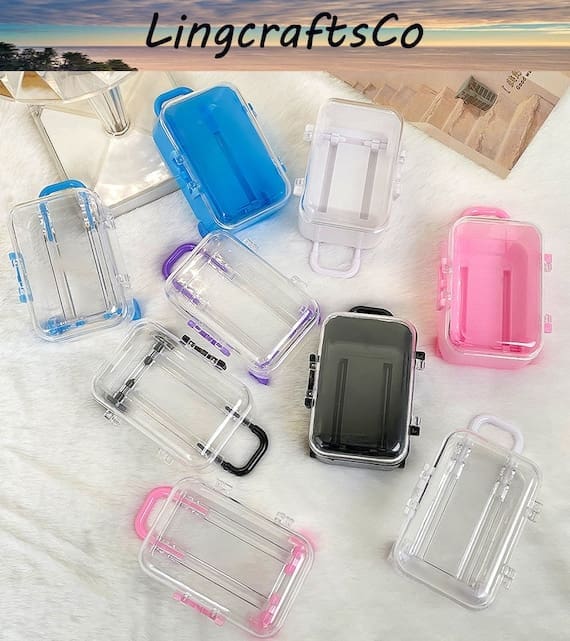 Miniature Clear Suitcase Luggage