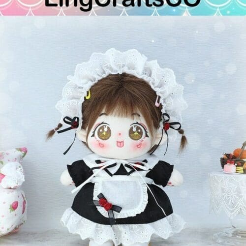 20cm Cotton Doll Maid Lace Dress