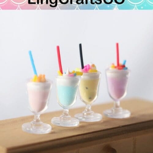 4pcs Miniature Ice Cream Cups