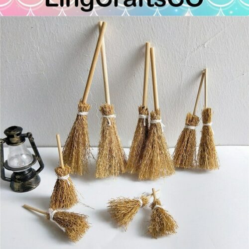 Miniature Artificial Straw Brooms