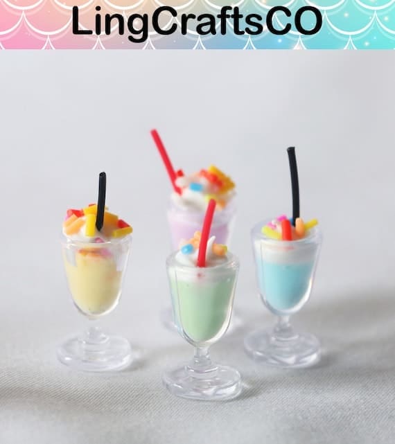 4pcs Miniature Ice Cream Cups