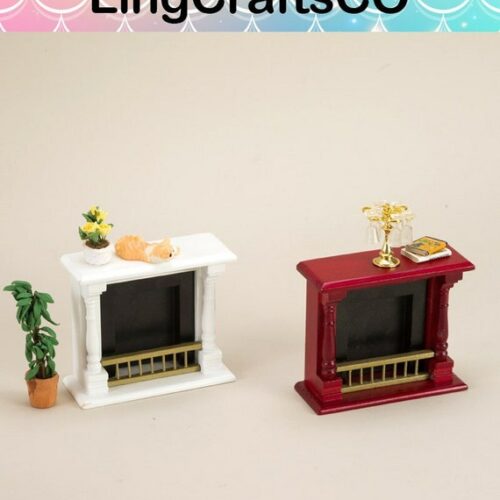 Miniature Wooden Fireplace Model