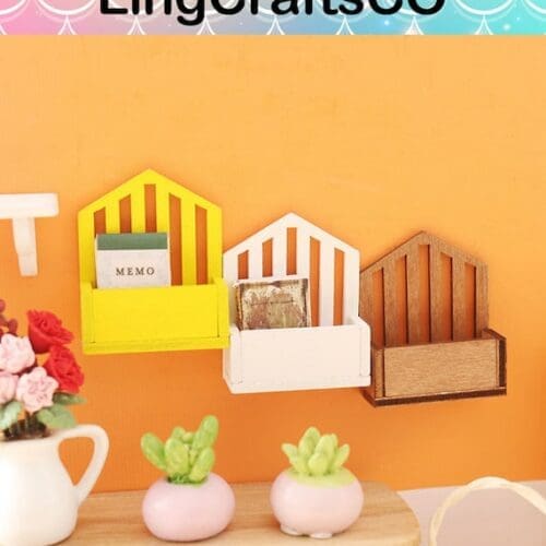 Miniature House Shape Storage Shelf