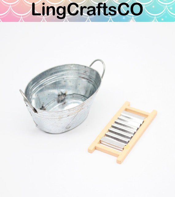 Miniature Washboard and Bucket