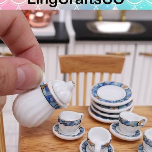 Miniature Elegant Tea Cup Set