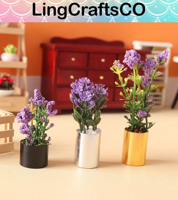 Purple Miniature Potted Plants