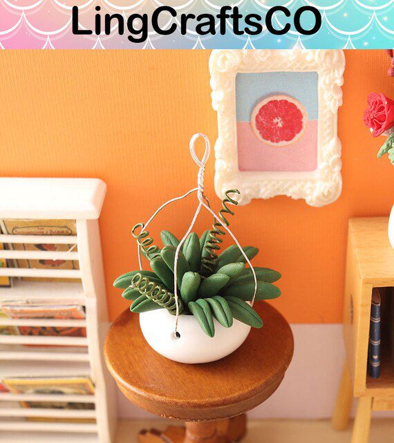 Dollhouse Hanging Potted Plant