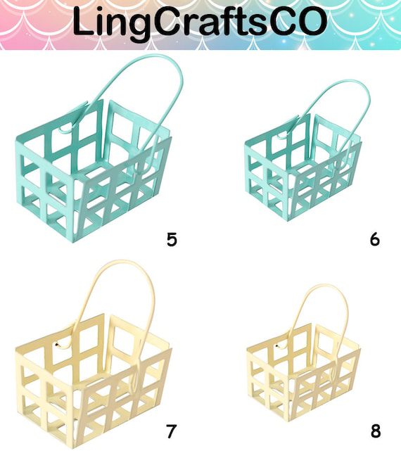 Miniature Colorful Shopping Cart
