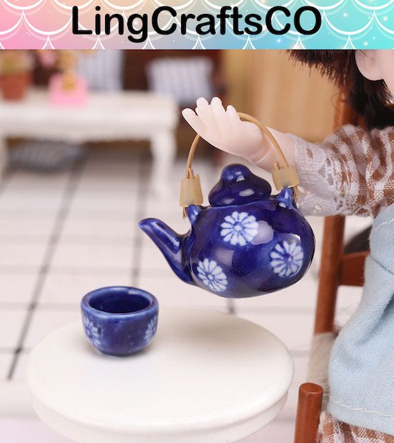 Miniature Ceramic Teapot Set