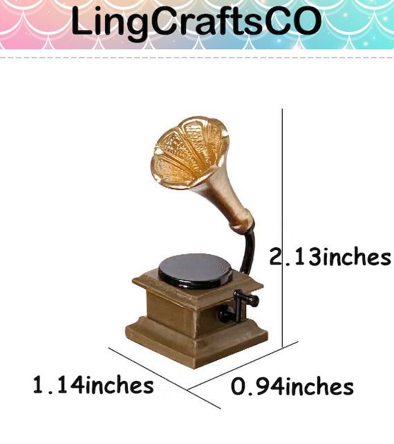Miniature Gold Gramophone Model