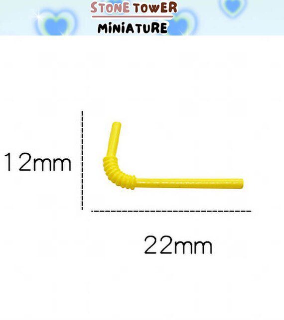 5PCS Miniature Colorful Straws