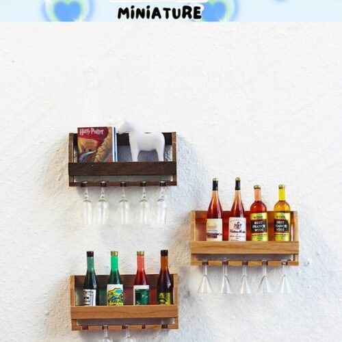 Miniature Wood Wine Rack