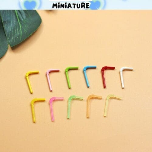 5PCS Miniature Colorful Straws