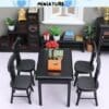 Dollhouse Black Table Set