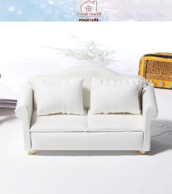 Miniature White Sofa Chairs