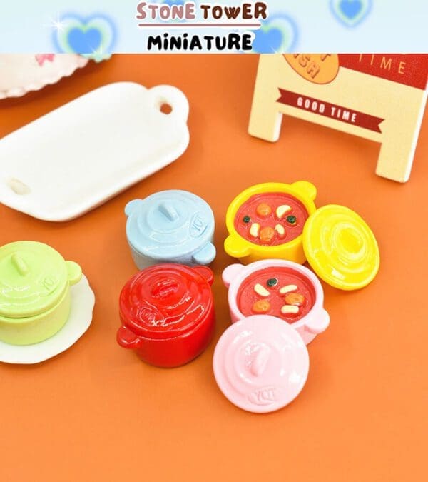 2PCS Miniature Hot Pot Food