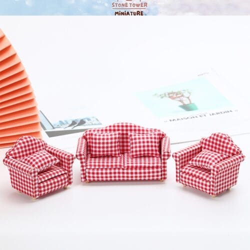 Miniature Sofa Chairs with Pillow