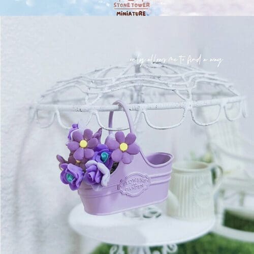 Miniature Metal Flower Baskets