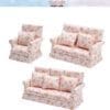 Miniature Pink Heart Sofa Chairs