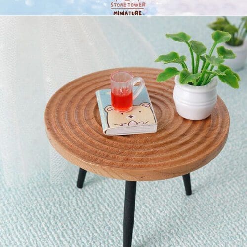 Miniature Round Wooden Table